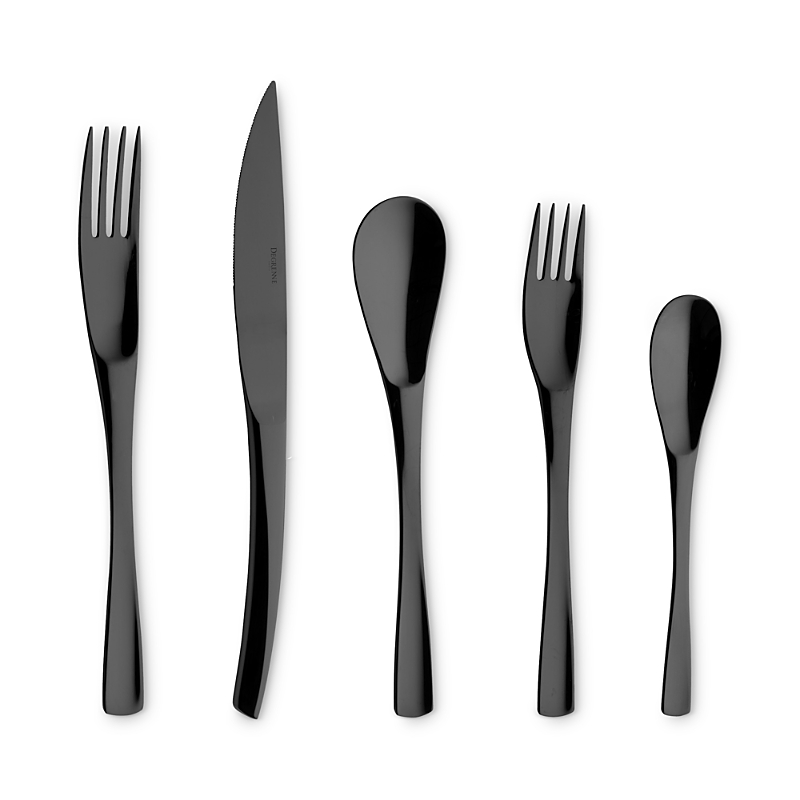 Degrenne Paris Xy Black Mirror 5-piece Place Setting In Black
