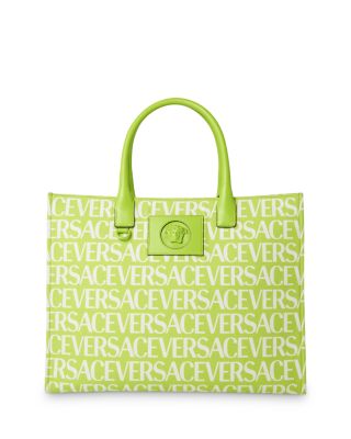 Versace La Medusa Logo Canvas Tote Bag