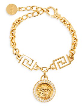 Versace - Crystal Medusa Greek Key Link Bracelet