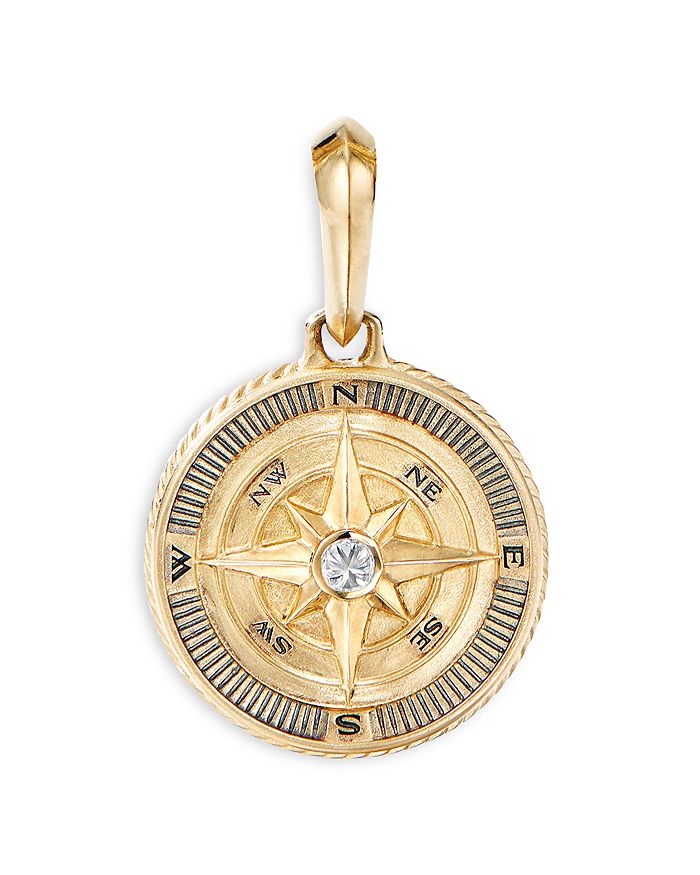 David Yurman - 18K Yellow Gold Maritime Compass Amulet with Diamond