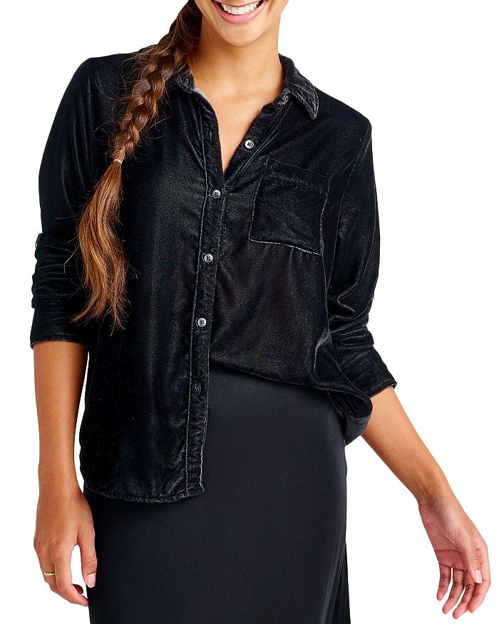 Splendid Ryan Velvet Button Down Shirt Bloomingdale s