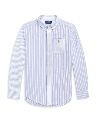 Ralph Lauren Boys' Striped Cotton Oxford Fun Shirt Big Kid