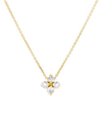 Roberto Coin 18K Gold Love in Verona Diamond Flower Pendant Necklaces ...