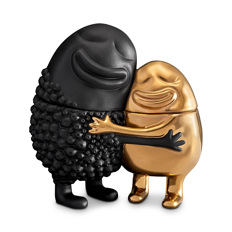 L'objet X Haas Brothers Mojave Huggers Porcelain Box In Black/gold