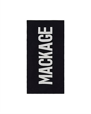 MACKAGE JUNO LOGO INTARSIA SCARF