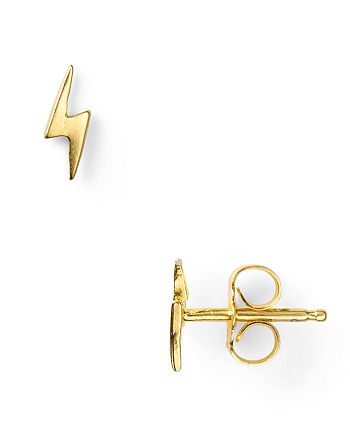 Dogeared - Little Things Mini Gold Lightning Bolt Stud Earrings
