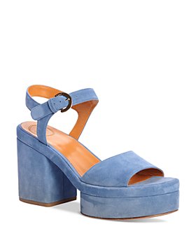 Chloé - Women's Odina Blue High Heel Platform Sandals