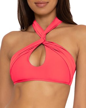 Becca by Rebecca Virtue Color Code High Neck Twist Bikini Top