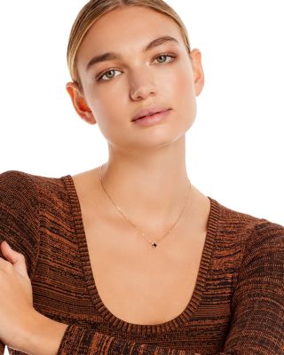 Sapphire and Diamond Accent Necklace in 14K Yellow Gold, 18" 