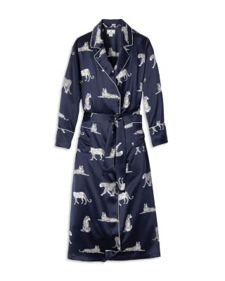 Panth&egrave;re de Nuit Printed Mulberry Silk Robe