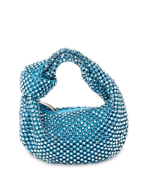 Silver Jodie crystal-netting clutch bag, Bottega Veneta