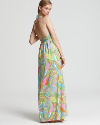 trina turk maxi dress Women's Calm Tier - Black In a bewitching blue hue Trina Turk Swimwear Deco Palms