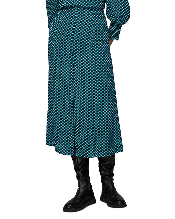 Whistles check 2025 button through dress