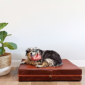 Le Dog Company Leather Dog Bed In Cognac