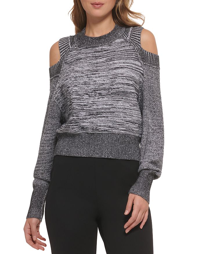 Peep clearance shoulder sweater