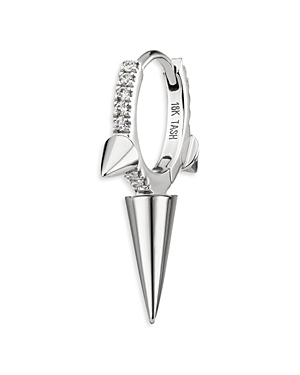 Shop Maria Tash Triple Long Spike Diamond Eternity Clicker Earring, 0.06 Ct. T.w. In White
