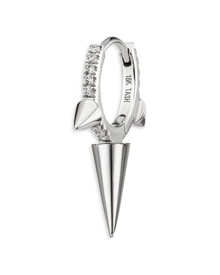 Maria Tash Triple Long Spike Diamond Eternity Clicker Earring, 0.06 ct ...