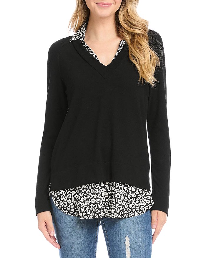 Karen Kane Petites Layered Look Sweater | Bloomingdale's