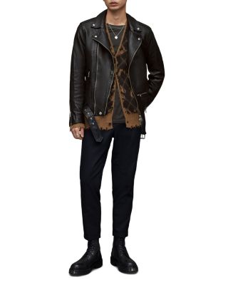 ALLSAINTS Wick Leather Regular Fit Biker Jacket | Bloomingdale's