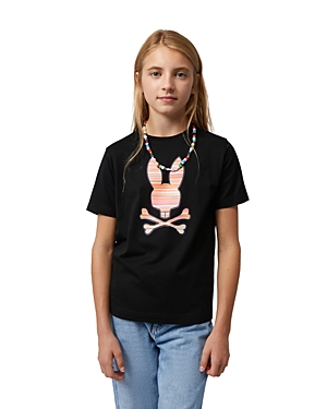Psycho Bunny Unisex Kids Newell Graphic Tee - Little Kid, Big Kid In Black