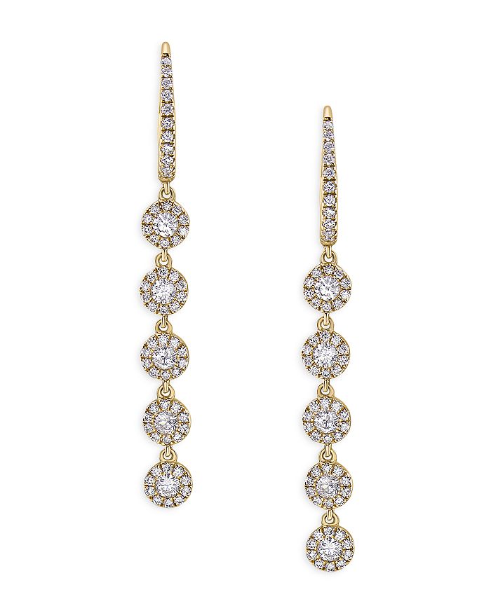 Bloomingdale's Diamond Linear Drop Earrings in 14K Yellow Gold, 1.50 ct ...