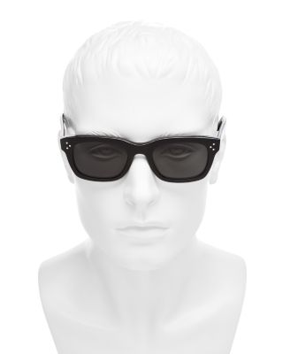 Bold 3 Dots Rectangular Sunglasses, 51mm