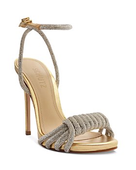 SCHUTZ - Women's Jewell Crystal Embellished Wrapped Strap High Heel Sandals