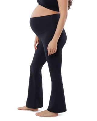 Fold Down Flared Maternity Leggings