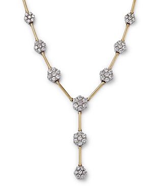 Bloomingdale's Diamond Flower Cluster Lariat Necklace in 14K Yellow & White Gold, 3.0 ct. t.w. - 100