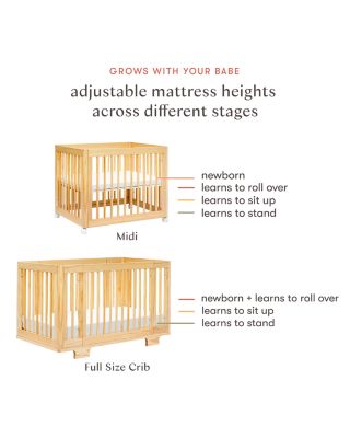 Yuzu 8 in 1 Convertible Crib with All Stages Conversion Kits