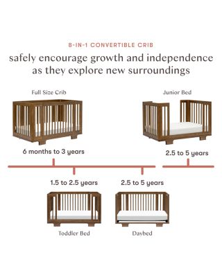 Yuzu 8 in 1 Convertible Crib with All Stages Conversion Kits