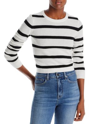 Alice and Olivia - Luna Striped Crewneck Sweater
