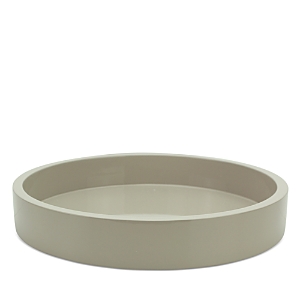Addison Ross 8.5 Round Lacquer Tray In Cappuccino