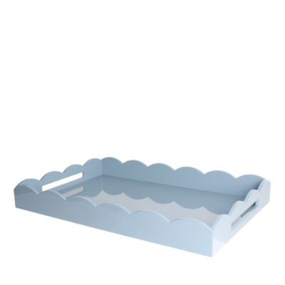 Addison Ross - Large Lacquer Scalloped Tray, 26" x 17"