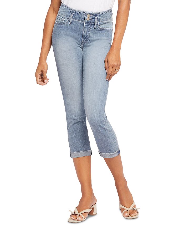 NYDJ NYDJ Petite Chloe High Rise Slim Capri Jeans in Thistle Falls |  Bloomingdale's
