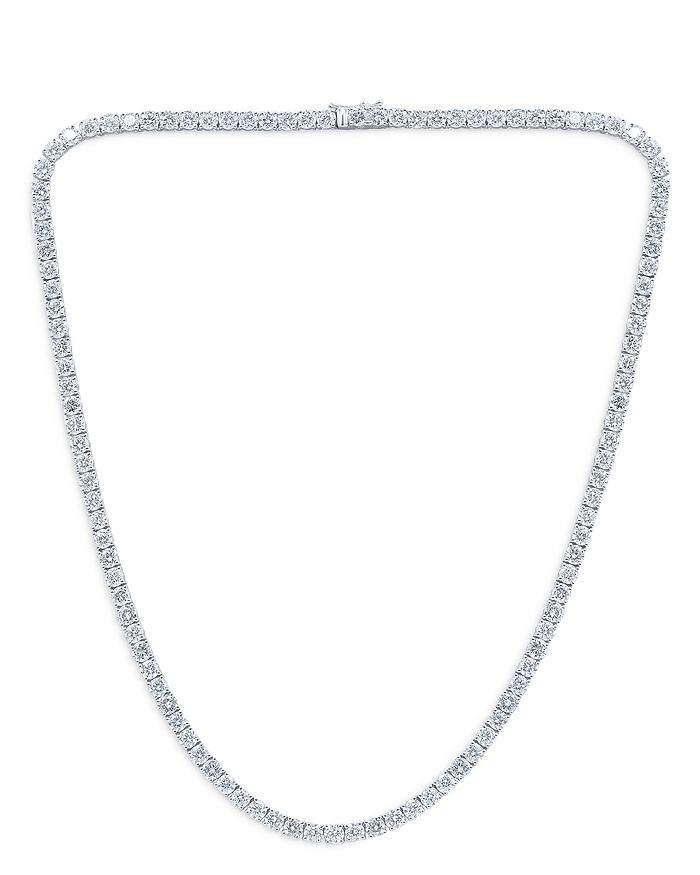 Bloomingdale's - Bloomingdale's Certified Diamond Tennis Necklace in 14K White Gold, 20.0 ct. t.w. - 100% Exclusive