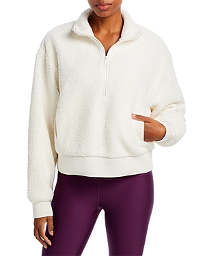 Womens Alo Yoga ivory Micro Sherpa Solstice Sweatshirt