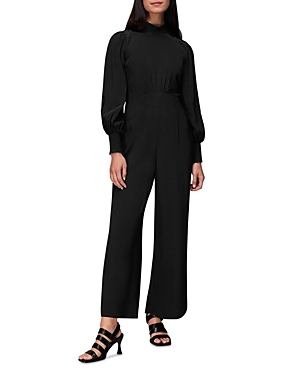 Shop Whistles Shirred Bodice Jumpsuit In Black