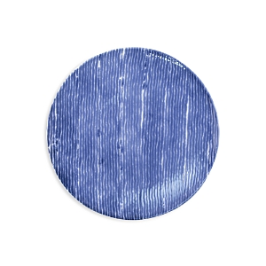 Vietri Santorini Striped Salad Plate In Blue
