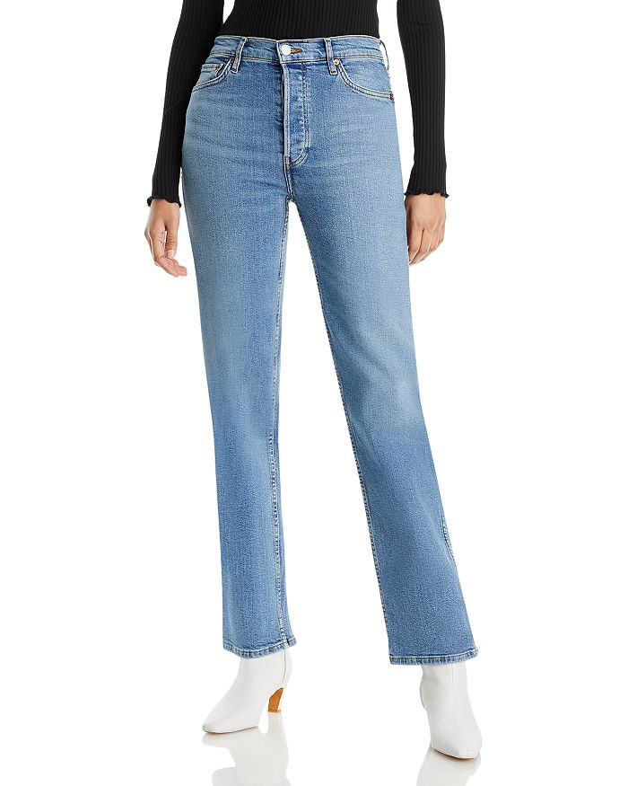 RE/DONE 90s High Rise Straight Jeans in Rio Fade | Bloomingdale's