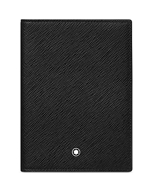 Shop Montblanc Sartorial Leather Passport Holder In Black