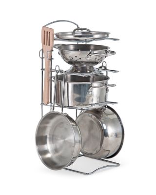 Stainless Steel Pots & Pans Play Set - Ages 3+