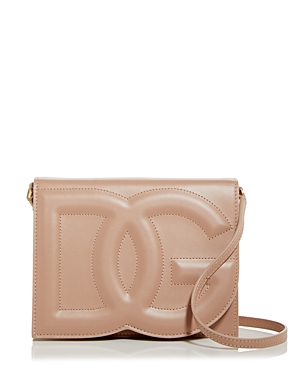 Shop Dolce & Gabbana Mini Leather Shoulder Bag In Light Pink