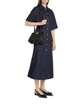 Studio Box Mini Leather Top Handle Bag