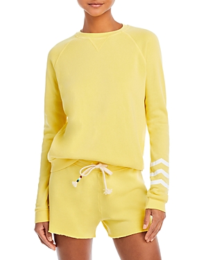 Sol Angeles Waves Sweatshirt In Lemon