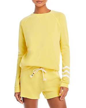 Shop Sol Angeles Waves Sweatshirt In Lemon