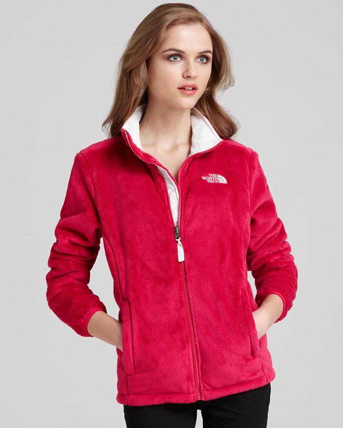 North Face Osito fleece neon orange full-zip lightweight jacket, women's  small