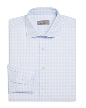 Canali - Light Blue Large Check Modern Fit Dress Shirt