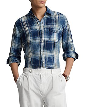Polo Ralph Lauren - Classic Fit Plaid Indigo Linen Shirt