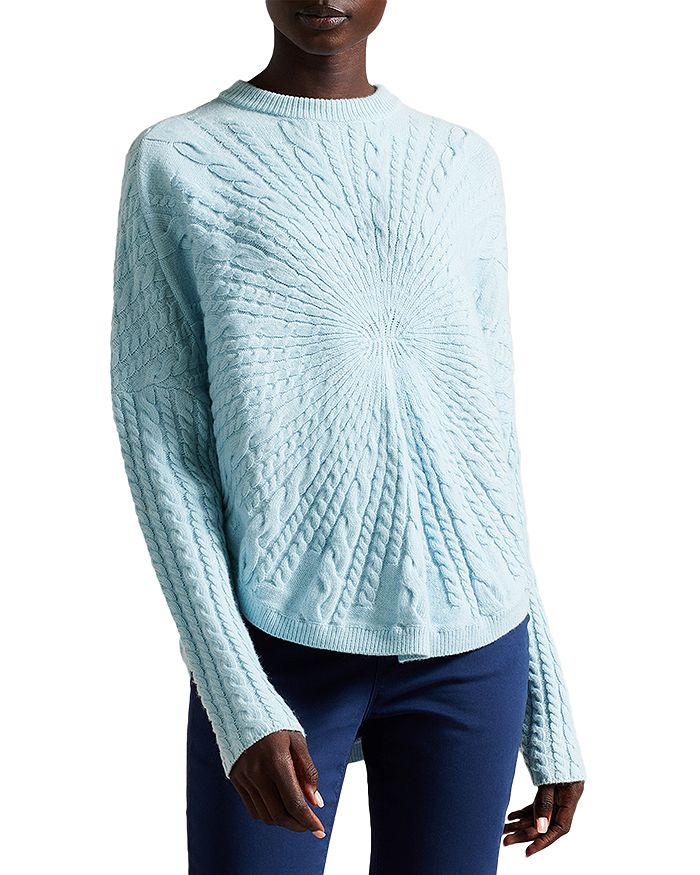 Ted Baker Kimila Circular Cable Knit Sweater | Bloomingdale's
